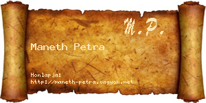 Maneth Petra névjegykártya